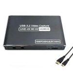 C10 Mit Mikrofoneingang/Audioausgang 4K HDMI Video Capture Card Live-Streaming USB 3.1 Adapter
