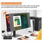 K1 2 Ports HDCP 2.3 RJ45 USB 3.0 Hubs Adapter 4K 120Hz HDMI 2.0b USB-C KVM Switch, K1 – Bild 6