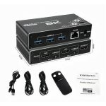 K1 2 Ports HDCP 2.3 RJ45 USB 3.0 Hubs Adapter 4K 120Hz HDMI 2.0b USB-C KVM Switch, K1 – Bild 8