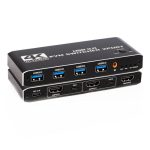 K2-1 Monitor-Sharing 4K 60Hz KVM-Switch 2 Eingänge 1 Ausgang USB 3.0 HDMI 2.0 Fernbedienungsumschalter