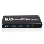 K2-1 Monitor-Sharing 4K 60Hz KVM-Switch 2 Eingänge 1 Ausgang USB 3.0 HDMI 2.0 Fernbedienungsumschalter – Bild 2