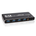 K2-1 Monitor-Sharing 4K 60Hz KVM-Switch 2 Eingänge 1 Ausgang USB 3.0 HDMI 2.0 Fernbedienungsumschalter – Bild 5