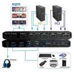 K3-1 4K 60Hz USB 3.0 Dual-Screen-Display-Extender HDMI-Matrix 2x2 KVM-Switch – Bild 10