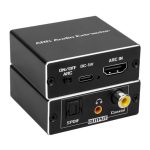 ARC HDTV-Lautsprecher-Audio-Extraktor-Konverter, ARC auf SPDIF, koaxial, 3,5-mm-Buchse