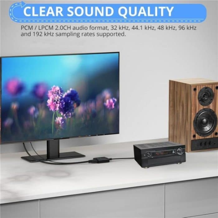 ARC HDTV-Lautsprecher-Audio-Extraktor-Konverter, ARC auf SPDIF, koaxial, 3,5-mm-Buchse – Bild 5