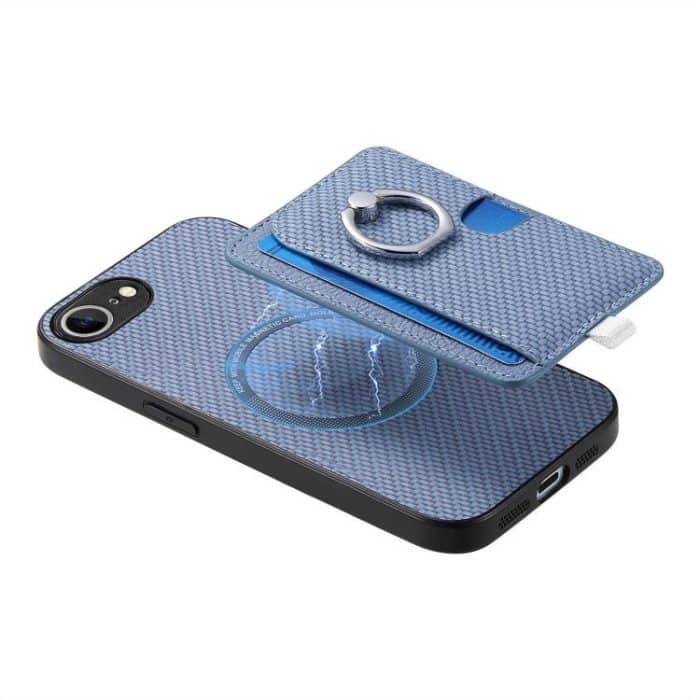 Carbon Fiber Ring Side Insert Card Bag MagSafe Phone Case, For iPhone 16e, For iPhone 16 Pro Max, For iPhone 16 Pro, For iPhone 16 Plus – Bild 5