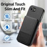 Twill Fabric Leather Vertical Flip RFID Card Bag Phone Case, For iPhone 16e, For iPhone 16 Pro Max, For iPhone 16 Pro – Bild 6