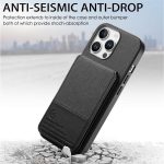 Twill Fabric Leather Vertical Flip RFID Card Bag Phone Case, For iPhone 15 Pro, For iPhone 15 Plus, For iPhone 15 – Bild 5