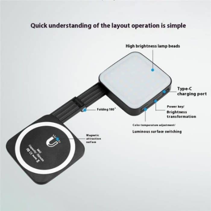 M42 Double-Sided Lighting Fill Light MagSafe Magnetic Phone Selfie Beauty Lamp, M42 – Bild 13
