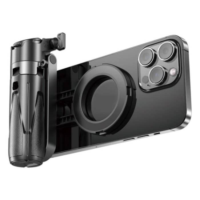 P15-C 2 In 1 Portable Magnetic Tripod Phone Holder Telescopic Selfie Stick with Keyring – Bild 4