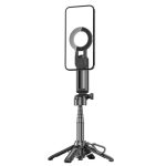 P15-C 2 In 1 Portable Magnetic Tripod Phone Holder Telescopic Selfie Stick with Keyring – Bild 6