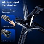 P15-C 2 In 1 Portable Magnetic Tripod Phone Holder Telescopic Selfie Stick with Keyring – Bild 9