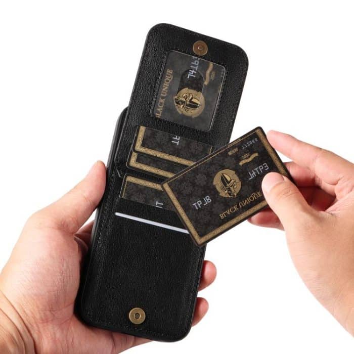 Ring Multifunctional Vertical Flip Wallet Back Cover Leather Phone Case, For iPhone 16 Pro Max, For iPhone 16 Pro, For iPhone 16 Plus, For iPhone 16 – Bild 5