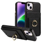 Ring Multifunctional Vertical Flip Wallet Back Cover Leather Phone Case, For iPhone 14 Plus, For iPhone 14, For iPhone 14 Pro, For iPhone 14 Pro Max