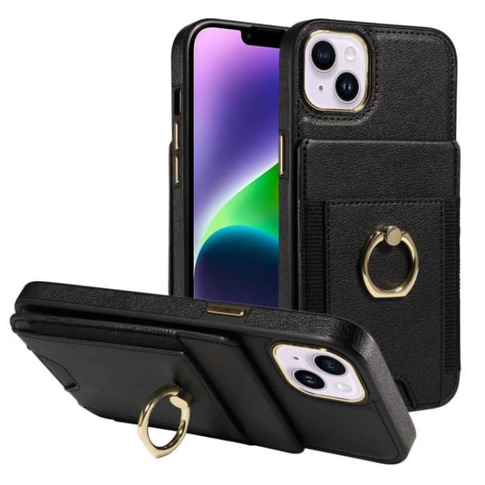 Ring Multifunctional Vertical Flip Wallet Back Cover Leather Phone Case, For iPhone 14 Plus, For iPhone 14, For iPhone 14 Pro, For iPhone 14 Pro Max – Bild 1