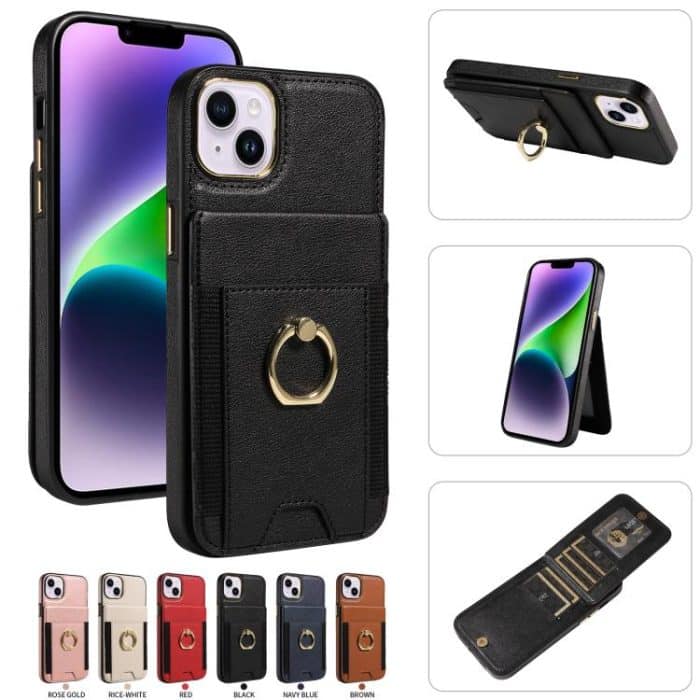Ring Multifunctional Vertical Flip Wallet Back Cover Leather Phone Case, For iPhone 14 Plus, For iPhone 14, For iPhone 14 Pro, For iPhone 14 Pro Max – Bild 6