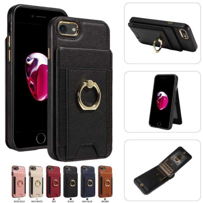 Ring Multifunctional Vertical Flip Wallet Back Cover Leather Phone Case, For iPhone X / XS – Bild 6