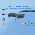 RCA 4 In 3 Out AV Audio Video Signal Composite Switcher AV Switch Splitter Box, US Plug, EU Plug – Bild 9