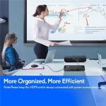 JQF2 4K Seamless Switcher Screen Splitter Multiple Display Modes 6 in 1 Out HDMI Multiviewer, US Plug, EU Plug – Bild 7