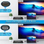 K8 Mit RJ45 Ethernet Port 2 In 1 Out Typ C KVM Switcher 7 USB 2.0 Ports Docking Station – Bild 9