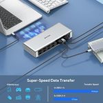 WAVLINK UG69PD12 DisplayLink Docking Station Quad  Monitors For Laptops M1 / M2 / Mac & Windows, US Plug, UK Plug, EU Plug, AU Plug – Bild 8