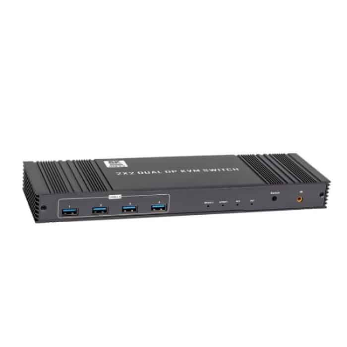 K10-2 For 2 Computers/Monitors USB 3.0 Dual DP Output 8K 60Hz 2x2 Version 2.1 KVM Switcher, US Plug, EU Plug – Bild 1