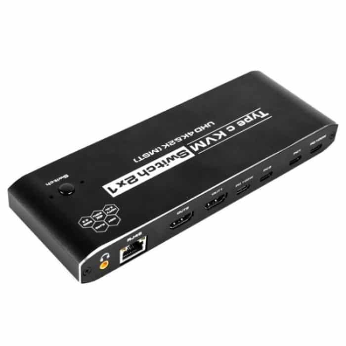 K9 2 In 1 Out HDMI Video Dual Display 2 Bildschirm Erweiterungsadapter für Mac USB C KVM-Switch – Bild 2