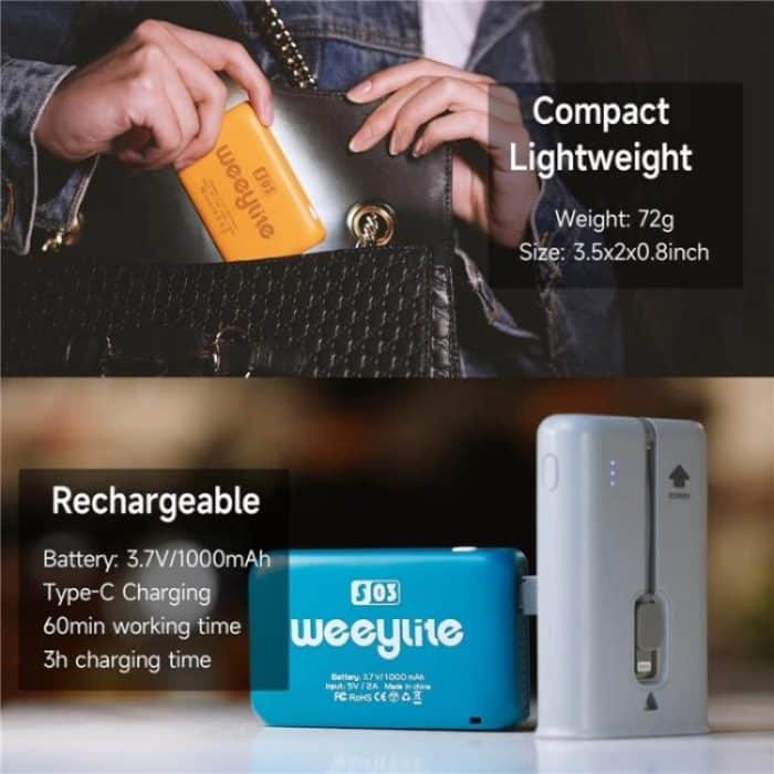 Weeylite S03 Portable RGB Light Video Live Streaming Photography Full Color Fill Light, S03 – Bild 2