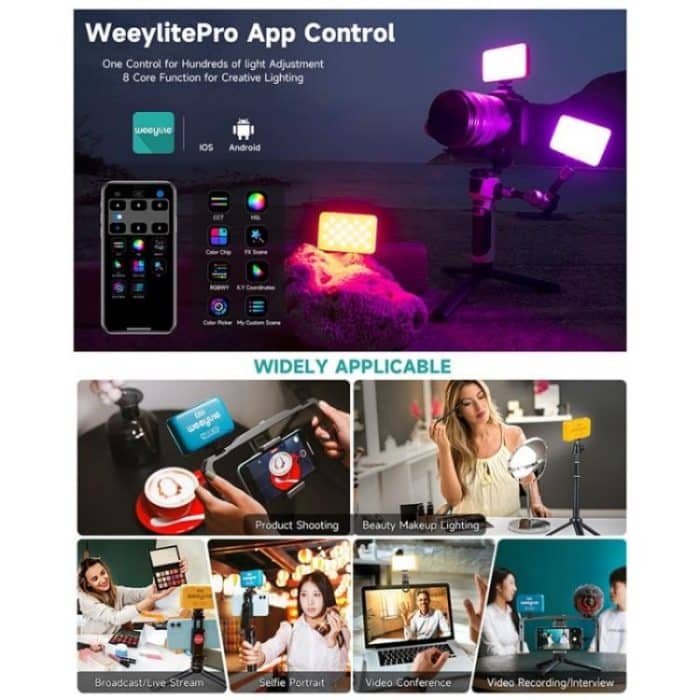 Weeylite S03 Portable RGB Light Video Live Streaming Photography Full Color Fill Light, S03 – Bild 7