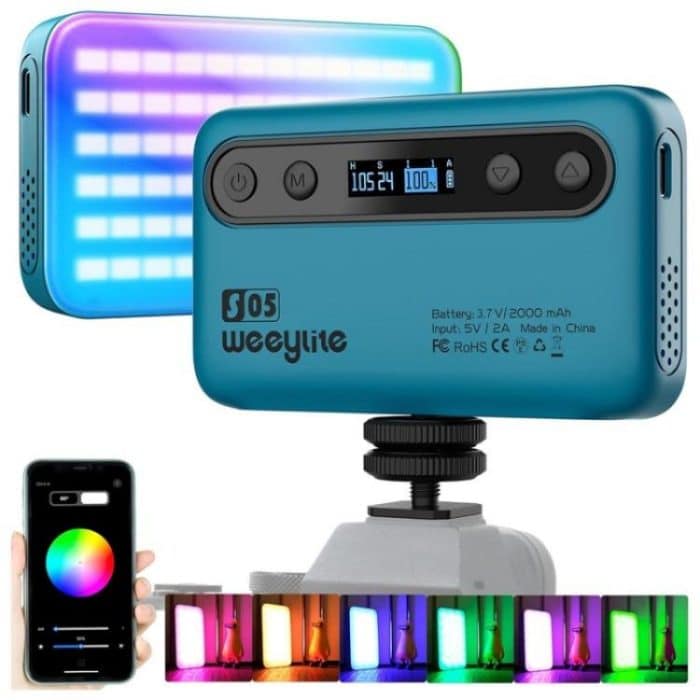 Weeylite S05 Portable App Control Phone Fill Lamp Video Live Streaming Photography RGB Full Color Fill Light, S05 – Bild 1