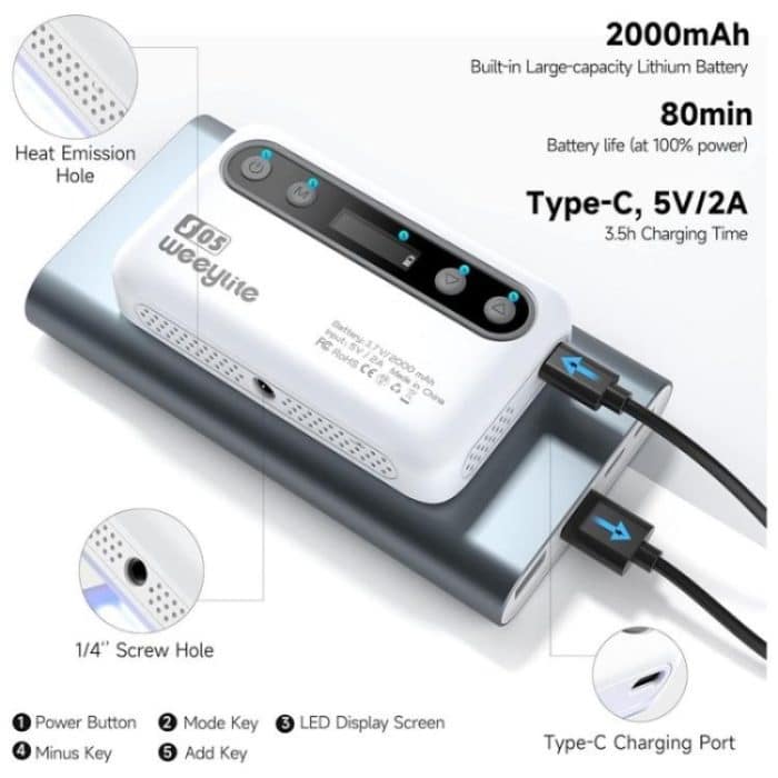 Weeylite S05 Portable App Control Phone Fill Lamp Video Live Streaming Photography RGB Full Color Fill Light, S05 – Bild 2