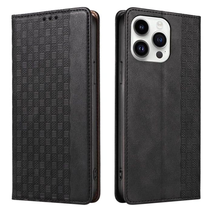 Braided Embossed Strong Magnetic Leather Phone Case, For iPhone 16 Pro Max, For iPhone 16 Pro, For iPhone 16 Plus, For iPhone 16 – Bild 4