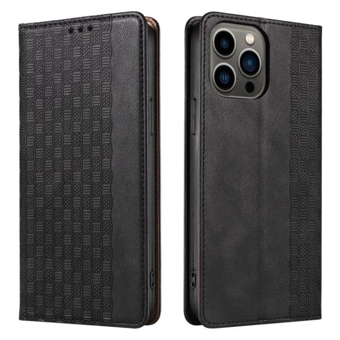 Braided Embossed Strong Magnetic Leather Phone Case, For iPhone 15 Pro Max, For iPhone 15 Pro, For iPhone 15, For iPhone 14 Plus – Bild 4