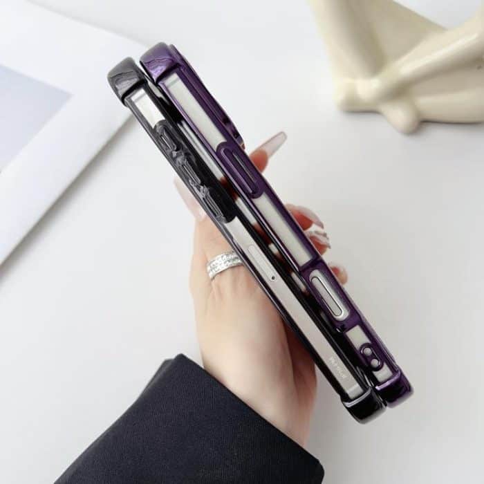 Four-cornered Glitter Electroplated Card Bag TPU Phone Case, For iPhone 15 Pro, For iPhone 15 Plus, For iPhone 15 – Bild 5