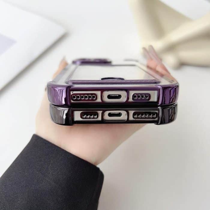 Four-cornered Glitter Electroplated Card Bag TPU Phone Case, For iPhone 13, For iPhone 12, For iPhone 12 Pro Max – Bild 6