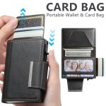 Suteni oil wax-patterned left and right buckle buttons automatically pop out the card box – Bild 4