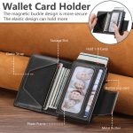 Suteni oil wax-patterned left and right buckle buttons automatically pop out the card box – Bild 6