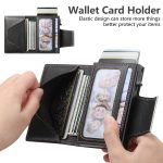 Suteni oil wax-patterned left and right buckle buttons automatically pop out the card box – Bild 7