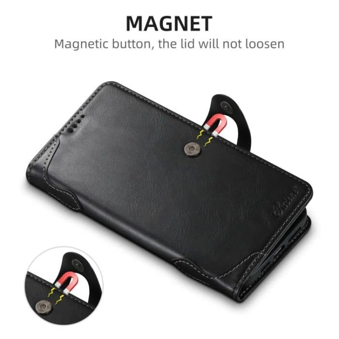 Suteni Q-03 Oil Wax Magnetic Clasp Leather Phone Case, For iPhone 12 Pro Max, For iPhone 12 mini, For iPhone 7 / 8 / SE 2022, For iPhone 11 Pro Max, For iPhone 11, For iPhone 11 Pro – Bild 3