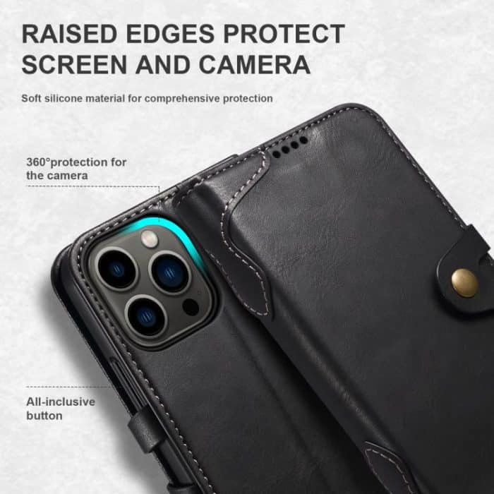 Suteni Q-03 Oil Wax Magnetic Clasp Leather Phone Case, For iPhone 12 Pro Max, For iPhone 12 mini, For iPhone 7 / 8 / SE 2022, For iPhone 11 Pro Max, For iPhone 11, For iPhone 11 Pro – Bild 5