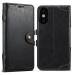 Suteni Q-03 Oil Wax Magnetic Clasp Leather Phone Case, For iPhone X / XS, For iPhone XR, For iPhone XS Max, For iPhone 8 Plus / 7 Plus