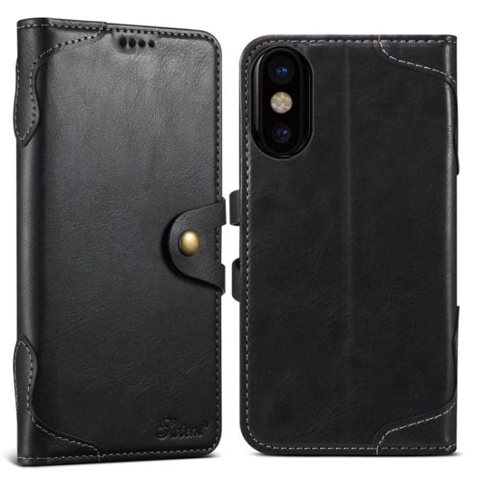 SYA002883525A.jpg Suteni Q-03 Oil Wax Magnetic Clasp Leather Phone Case, For iPhone X / XS, For iPhone XR, For iPhone XS Max, For iPhone 8 Plus / 7 Plus – Bild 1