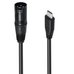 JUNSUNMAY Microphone Phone Audio Adapter Cable, Length: 1m, Type-C Male to XLR Female, Type-C Male to XLR Male