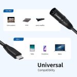JUNSUNMAY Microphone Phone Audio Adapter Cable, Length: 1m, Type-C Male to XLR Female, Type-C Male to XLR Male – Bild 5