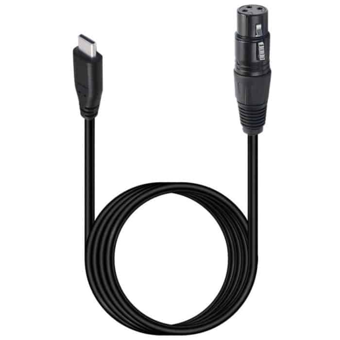 JUNSUNMAY Microphone Phone Audio Adapter Cable, Length: 1m, Type-C Male to XLR Female, Type-C Male to XLR Male – Bild 2