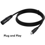 JUNSUNMAY Microphone Phone Audio Adapter Cable, Length: 1m, Type-C Male to XLR Female, Type-C Male to XLR Male – Bild 4