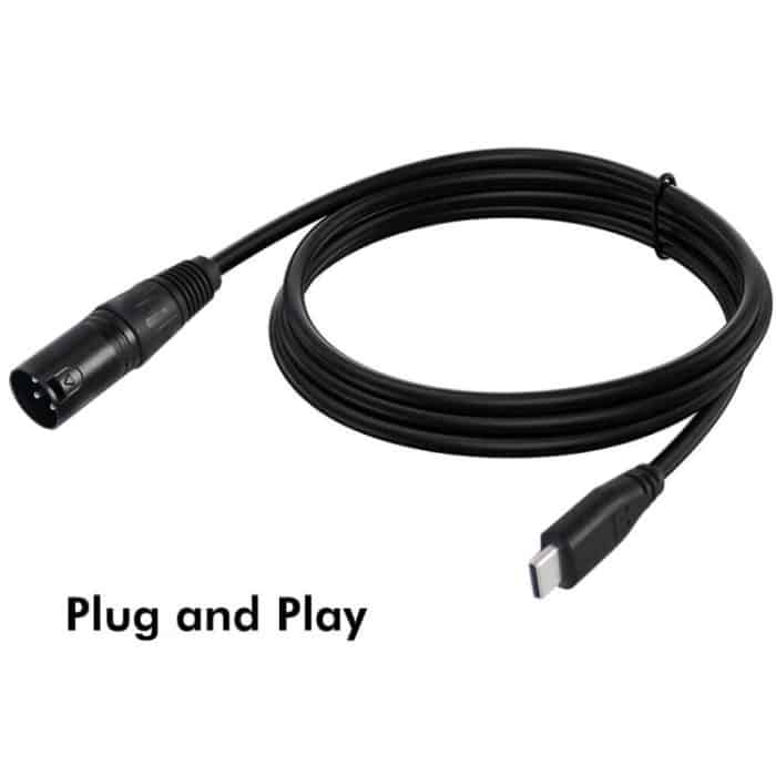 JUNSUNMAY Microphone Phone Audio Adapter Cable, Length: 1m, Type-C Male to XLR Female, Type-C Male to XLR Male – Bild 4