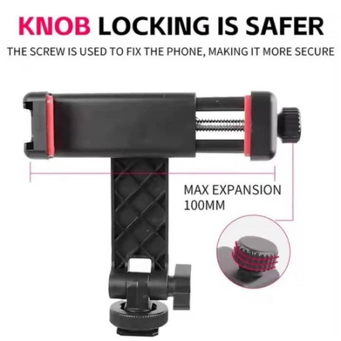 KY18 Live-Streaming Fotografie DSLR Kamera Rotierenden Handy Klemme Kalten Schuh Montieren – Bild 11