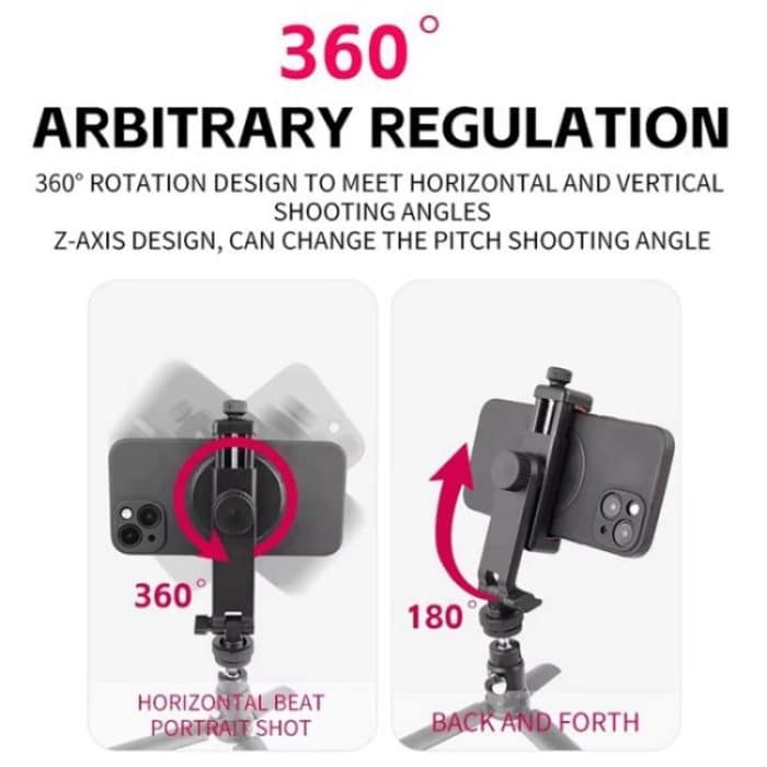 KY18 Live-Streaming Fotografie DSLR Kamera Rotierenden Handy Klemme Kalten Schuh Montieren – Bild 5