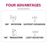 KY18 Live-Streaming Fotografie DSLR Kamera Rotierenden Handy Klemme Kalten Schuh Montieren – Bild 7